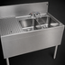 Thumbnail image #4 for Glastender Stainless Steel Two-Compartment Underbar Sink with Left Drainboard, 36 Inch W x 24 Inch D