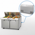 Thumbnail image #4 for Migali Competitor Series Big Top Two-Section Refrigerated Sandwich Prep Table, 24-Pan Capacity, 60.25-Inch Wide