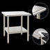 Thumbnail image #4 for Deluxe Series Stainless Steel Work Table with Rolled Edge and Adjustable Undershelf, 84 x 24 Inches