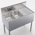 Thumbnail image #4 for Krowne Royal Series Two-Compartment Underbar Sink Unit with Right Drainboard, Swing-Spout Faucet, and 10-Inch Deep Bowls, 36 Inch x 19 Inch