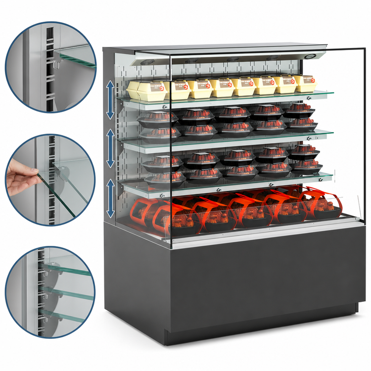 Product image #4 for Structural Concepts Reveal Heated Self-Service Hot Food Display Case, 35-3/4 Inch Wide