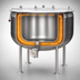 Thumbnail image #4 for Crown DL-80F 80 Gallon Direct Steam Full Jacketed Stationary Kettle