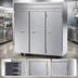 Thumbnail image #4 for Beverage-Air Horizon Series Three-Section Reach-In Refrigerator, 71.52 Cu. Ft., Solid Doors, Top-Mounted Self-Contained
