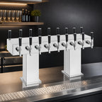 Thumbnail image #4 for Perlick Corporation 4006-8BX8BPC4 Extra-High 16-Faucet Countertop Glycol-Cooled Back-to-Back Draft Beer Tower, Polished Chrome