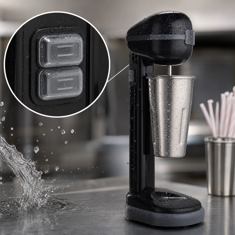 Product image #4 for Omcan Stainless Steel Single-Spindle Milkshake Blender / Drink Mixer, 350W, Black