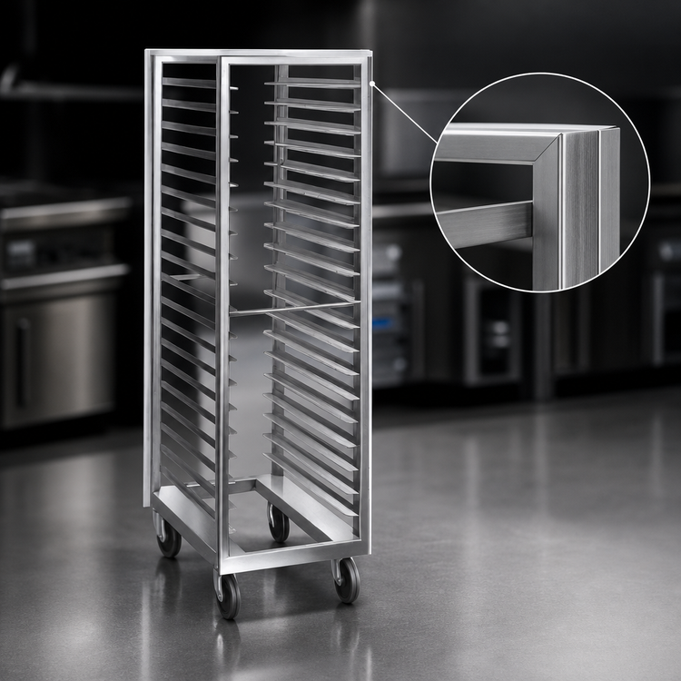 Product image #4 for Dinex Roll-In Refrigerator Rack for 12 Full-Size Sheet Pans