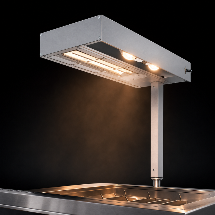Product image #4 for Hatco Glo-Ray® 18-Inch Lighted Ceramic Fry Station Warmer