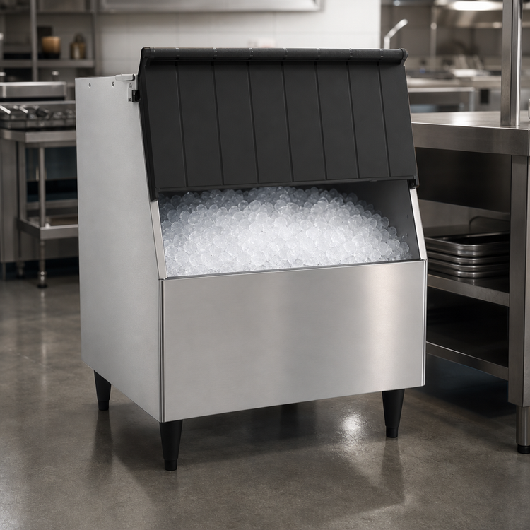Product image #4 for Hoshizaki 30-Inch Stainless Steel Ice Storage Bin, 250 lb Capacity, Top Hinged Front Door