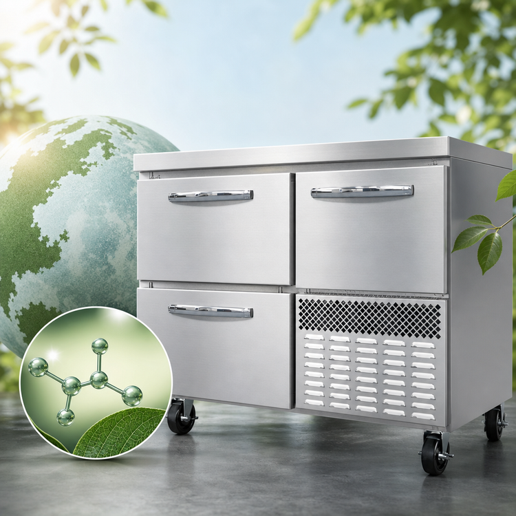 Product image #4 for Continental Refrigerator FA43SN-D 43" Shallow Depth 2-Section Worktop Freezer with Drawers