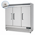 Thumbnail image #4 for Migali Competitor Series 3-Section Reach-In Refrigerator, Bottom-Mount Self-Contained, Solid Hinged Doors, Stainless Steel, 72 Cu. Ft.