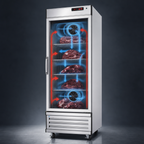 Thumbnail image #4 for Everest Refrigeration EDA1 22 Cu. Ft. Dry Aging & Thawing Cabinet, 1-Section, Glass Door, Bottom-Mount R290 Refrigeration