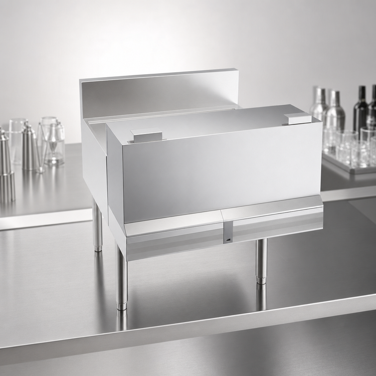 Product image #4 for Krowne Royal Series 36-Inch Stainless Steel Locking Cover for Double Speed Rail