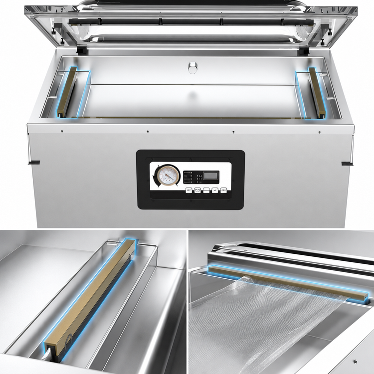 Product image #4 for ATMOVAC Diablo Countertop Chamber Vacuum Sealer with Double Seal Bars, Gas Injection and Marinating Function