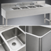 Thumbnail image #4 for Advance Tabco Underbar Basics™ 72-Inch 4-Compartment Stainless Steel Underbar Sink Unit with Double Drainboards and Deck-Mount Faucets