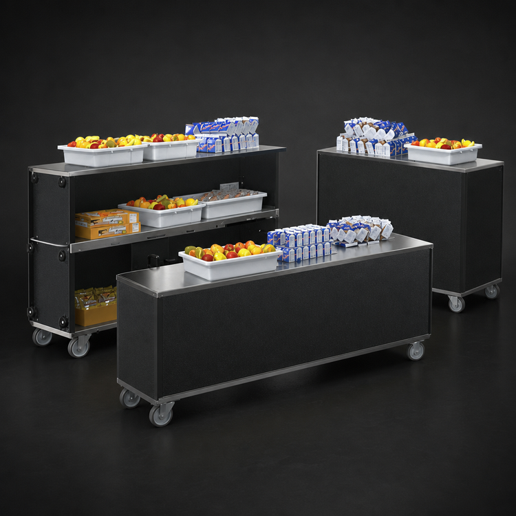 Product image #4 for Dinex Elementary School Portable Breakfast Bar with 304 Stainless Steel Work Surface