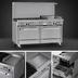 Thumbnail image #4 for Southbend S-Series 60-Inch Gas Restaurant Range with 6 Open Burners, Right-Side 24-Inch Raised Griddle/Broiler, and 2 Standard Ovens