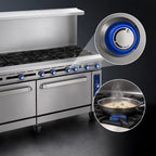 Thumbnail image #4 for Imperial (Middleby) Pro Series IR-12-C-XB 72-Inch Gas Restaurant Range with 12 Open Burners, Convection Oven & Open Cabinet Base
