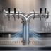 Thumbnail image #4 for Krowne 4-Faucet Air-Cooled Pipe Y-Tower Beer Tower, 30-Inch, Brushed Stainless Steel
