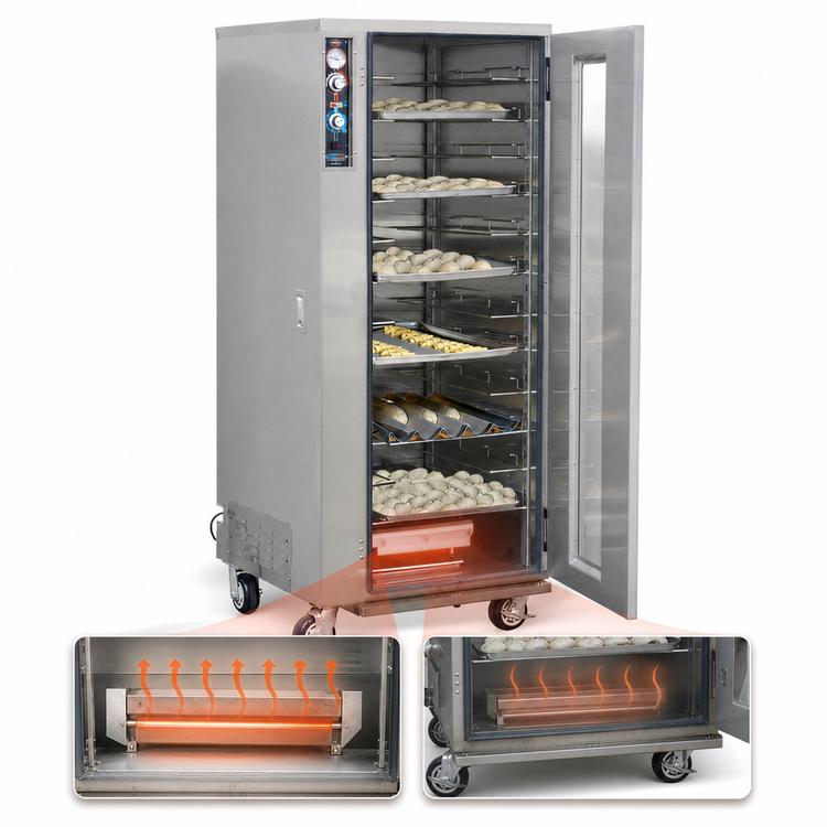 Product image #4 for FWE PH-1826-18 Full-Height Mobile Proofer / Heated Holding Cabinet, 12 Pan Capacity