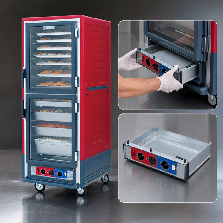 Product image #4 for Metro C5 3 Series Full-Height Mobile Moisture Heated Holding & Proofing Cabinet with Dutch Clear Polycarbonate Doors