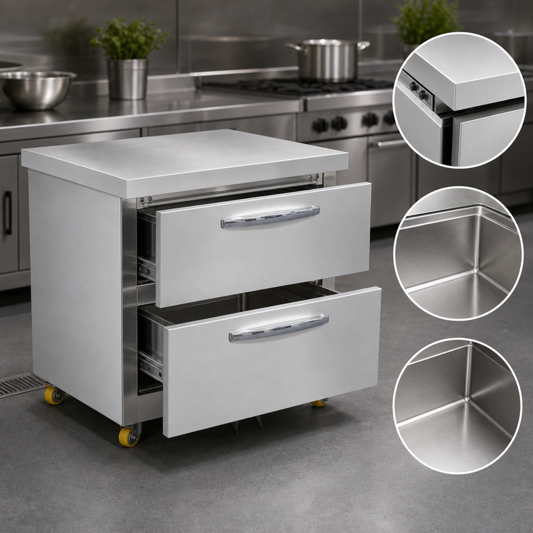 Product image #4 for Continental Refrigerator Designer Line DF32N-U-D 32"W One-Section Undercounter Freezer with Two Drawers