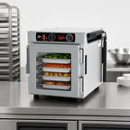Thumbnail image #5 for Metro HotBlox™ HBCN4-ACPC-CT Narrow 4-Pan Pass-Thru Insulated Holding Cabinet, Clear Front/Rear Doors, Countertop/Stacking, Analog, 120V