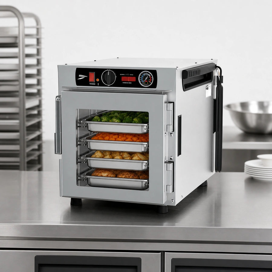 Narrow 4-Pan Capacity