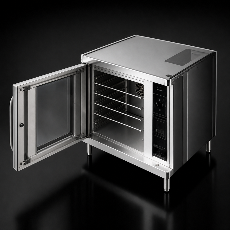 Product image #4 for Half-Size Standard-Depth Electric Convection Oven, Single Deck, 5-Pan Capacity, Left-Hinged Door