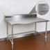 Thumbnail image #4 for John Boos Stallion 108-Inch x 30-Inch Stainless Steel Work Table with 5-Inch Backsplash