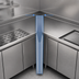 Thumbnail image #4 for Underbar Inside Wedge Corner Drainboard, 5° Angle, 19-Inch Deep, Stainless Steel