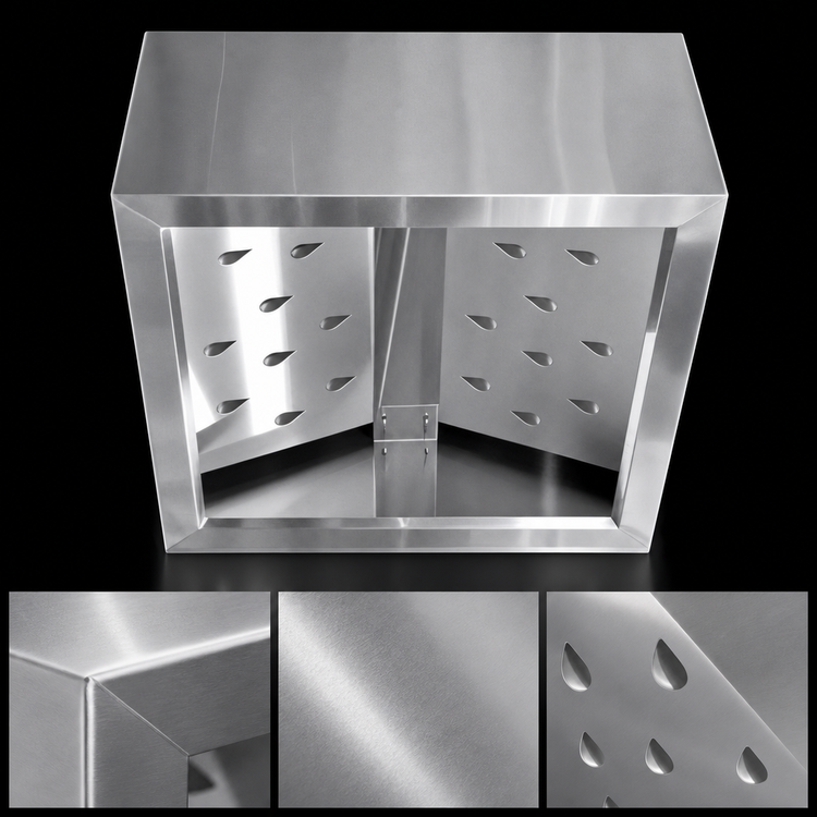 Product image #4 for John Boos 42 x 42 x 25 Inch Ventless Condensate Hood, Ceiling Mount, Stainless Steel
