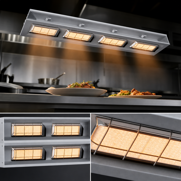 Product image #4 for Hatco Ultra-Glo 24-Inch Lighted Double Ceramic Infrared Strip Heater