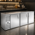 Thumbnail image #4 for Beverage-Air BB94HC-S Three-Section Solid Door Back Bar Refrigerator, 94-Inch Stainless Steel, Left-Mounted Self-Contained
