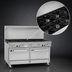 Thumbnail image #4 for Southbend Ultimate 60-Inch Gas Restaurant Range with 8 Open Burners, Standard Oven, Cabinet Base, and Backriser with Hi-Shelf