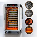 Thumbnail image #5 for Metro HotBlox™ HBCN8-DSPC-UC Narrow 8-Pan Pass-Thru Undercounter Heated Holding Cabinet with Digital Touchscreen and Solid Front/Clear Rear Doors