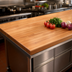 Thumbnail image #4 for Boos Block 84-Inch x 25-Inch Blended Edge Grain American Cherry Kitchen Countertop with Varnique Finish