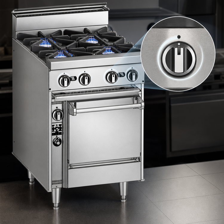 Product image #4 for Bistro 24-Inch Gas Restaurant Range with 4 Open Burners and Cabinet Base