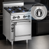 Thumbnail image #4 for Bistro 24-Inch Gas Restaurant Range with 4 Open Burners and Cabinet Base
