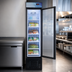Thumbnail image #5 for Omcan Slim Reach-In Glass Door Display Freezer, 3.7 Cu. Ft., Black, 1-Section