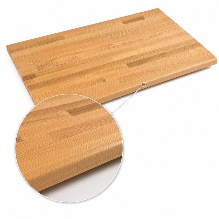Product image #4 for John Boos Appalachian 48-Inch x 48-Inch Blended Edge Grain Red Oak Island Countertop with Penetrating Oil Finish