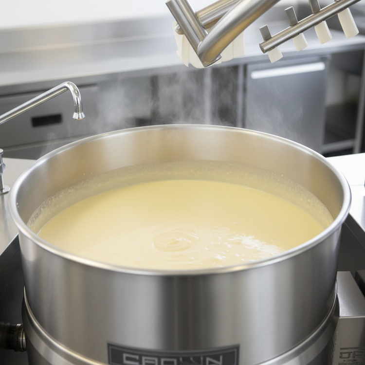 Product image #3 for Crown ELTM-60 60 Gallon Electric Tilting Mixer Kettle with 2/3 Steam Jacket