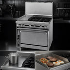 Thumbnail image #4 for Jade Range (Middleby) Titan JTRH-24G-1HT 36-Inch Natural Gas Range with 12-Inch Hot Top, 24-Inch Griddle & Cabinet Base