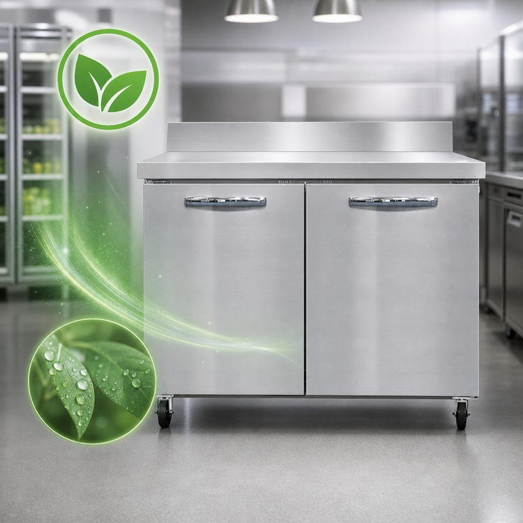 Product image #4 for Continental Refrigerator SWF48NBS 48 Inch Two-Section Worktop Freezer with Backsplash