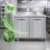 Thumbnail image #4 for Continental Refrigerator SWF48NBS 48 Inch Two-Section Worktop Freezer with Backsplash