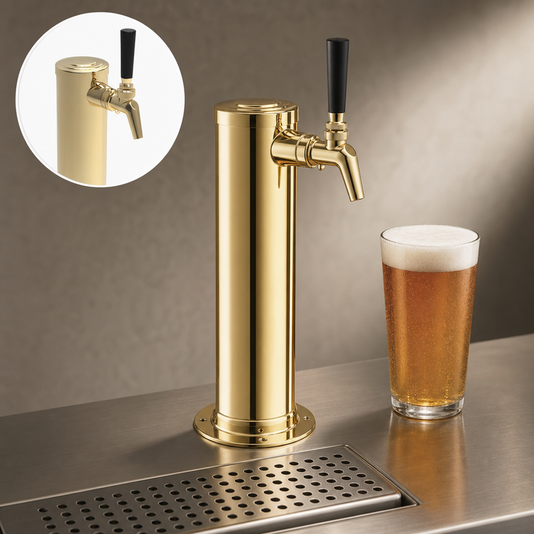 Product image #4 for Perlick Air-Cooled Single-Faucet Brass Beer Tower Draft Arm