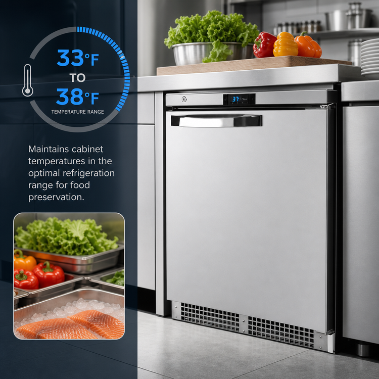 Product image #4 for SPEC SERIES 24-Inch One-Section Undercounter Solid Door Refrigerator