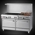 Thumbnail image #4 for Southbend Ultimate 60-Inch Gas Restaurant Range with 6 Open Burners, 24-Inch Charbroiler, Standard Oven, and Cabinet Base