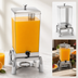 Thumbnail image #4 for Evolution Square Single Juice Dispenser, 12 Qt., Polycarbonate Body with Stainless Steel Legs, Lid & Frame