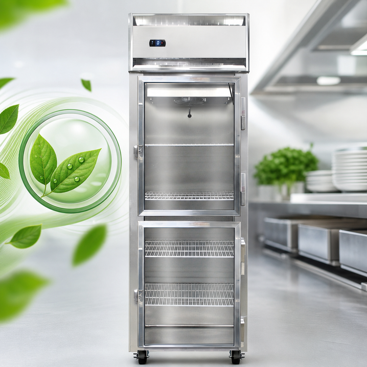 Product image #4 for Continental Refrigerator 1FSNGDHD 1-Section Shallow Depth Display Reach-In Freezer with Half Hinged Glass Doors