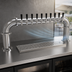 Thumbnail image #4 for Glastender PP-10-SS Pipe Pass-Thru Air-Cooled Countertop Draft Dispensing Tower with 10 Faucets